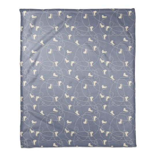 Skating Ice Skates 50x60 Coral Fleece Blanket